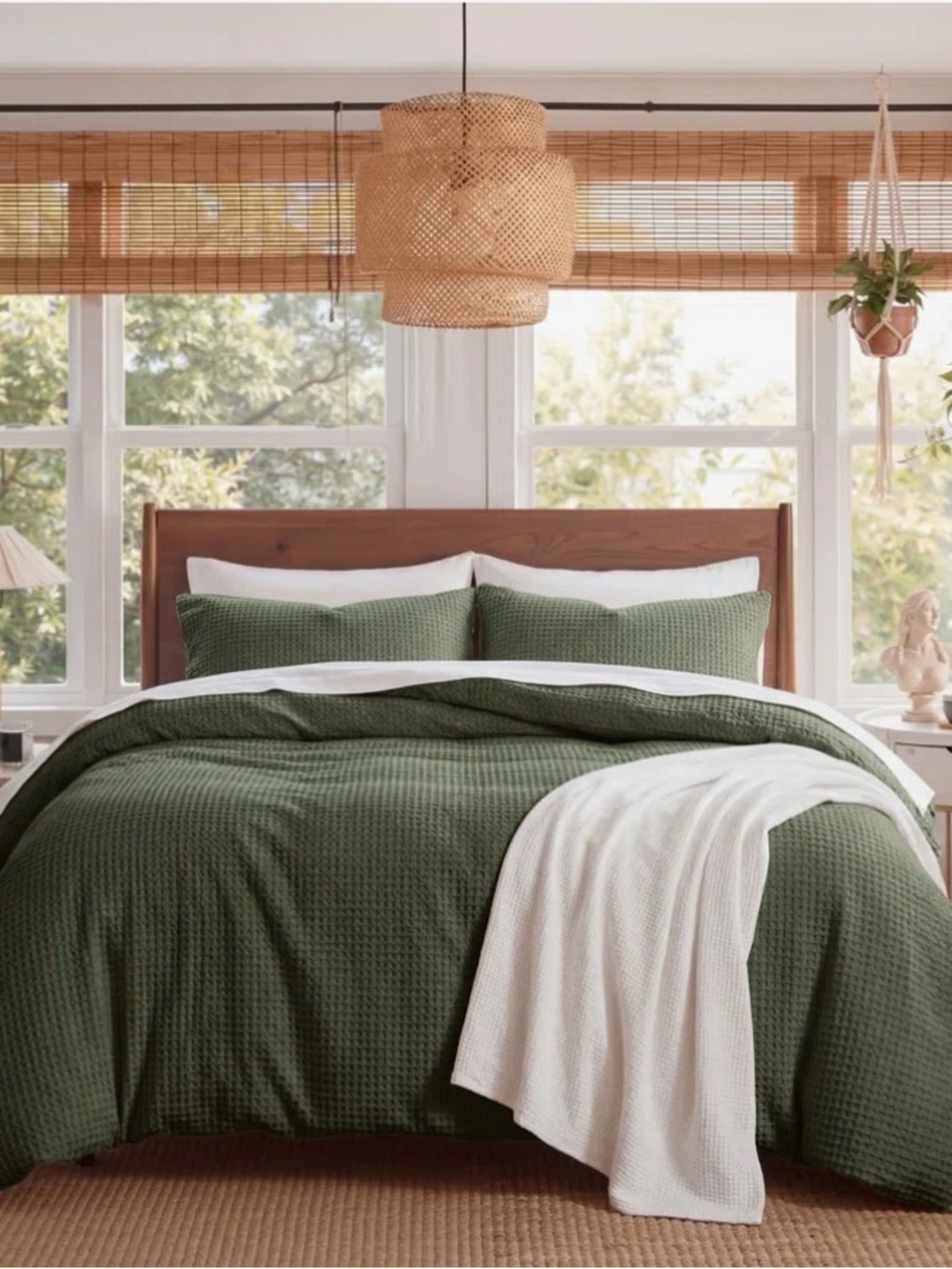 Bedsure 100% Cotton Waffle Weave Duvet Cover